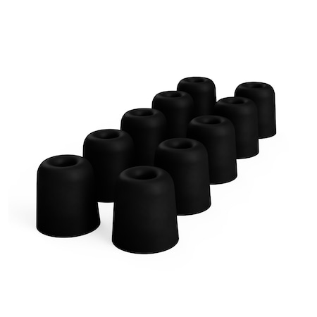 Decibullz Replacement Max Isolation foam tips for all  Products: 5 sets FT3-M-BLK-RTL-5X
